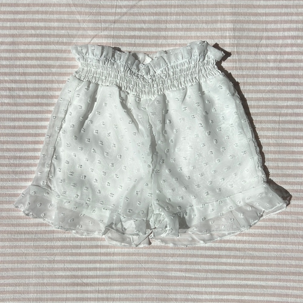 Zara White Eyelet Dot Shorts size 4-5 Year